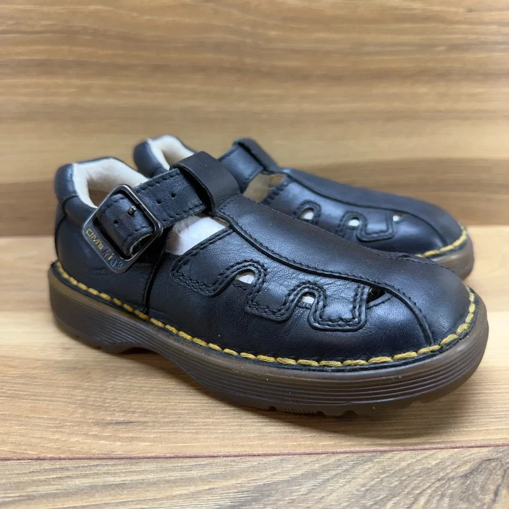 DR MARTENS Kids Vintage Little Girls 9 Black‎ Leather Mary Jane Uniform ENGLAND